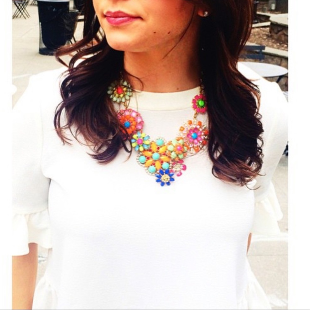 Multicolored Flower Necklace